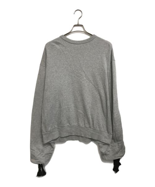 DRIES VAN NOTEN（ドリスヴァンノッテン）DRIES VAN NOTEN (ドリスヴァンノッテン) バックギャザースウェット グレー サイズ:Sの古着・服飾アイテム