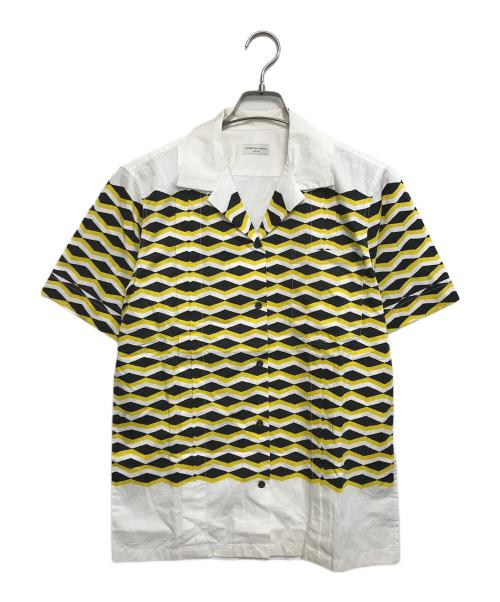 DRIES VAN NOTEN（ドリスヴァンノッテン）DRIES VAN NOTEN (ドリスヴァンノッテン) 幾何学開襟シャツ イエロー サイズ:34の古着・服飾アイテム