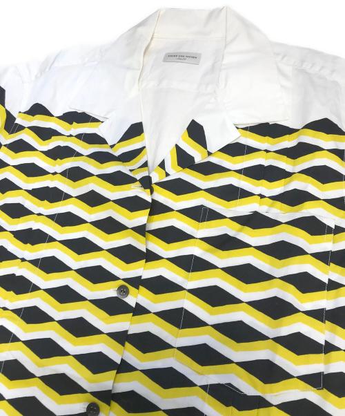 DRIES VAN NOTEN（ドリスヴァンノッテン）DRIES VAN NOTEN (ドリスヴァンノッテン) 幾何学開襟シャツ イエロー サイズ:34の古着・服飾アイテム