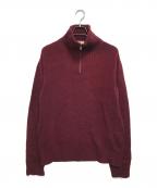 DRIES VAN NOTENドリスヴァンノッテン）の古着「ハーフジップタートルネックニット」｜レッド