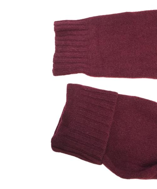 DRIES VAN NOTEN（ドリスヴァンノッテン）DRIES VAN NOTEN (ドリスヴァンノッテン) ハーフジップタートルネックニット レッド サイズ:Lの古着・服飾アイテム