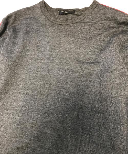 COMME des GARCONS HOMME（コムデギャルソン オム）COMME des GARCONS HOMME (コムデギャルソン オム) サイドラインニット グレー サイズ:Sの古着・服飾アイテム