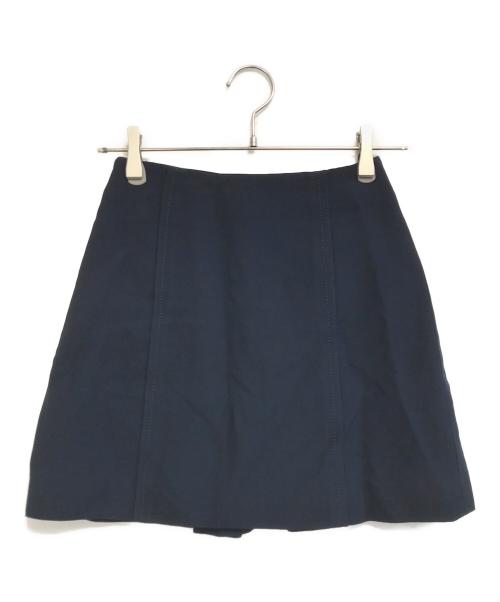 MIU MIU（ミュウミュウ）MIU MIU (ミュウミュウ) 装飾ミニスカート ネイビー サイズ:36の古着・服飾アイテム