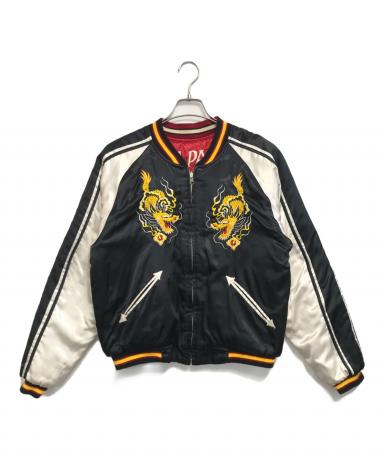 90s　スカジャン　タイガー&ドラゴン　ドラゴンフライ　М 中古・古着通販】DRAGON FLY (ドラゴンフライ) スカジャン ブラック