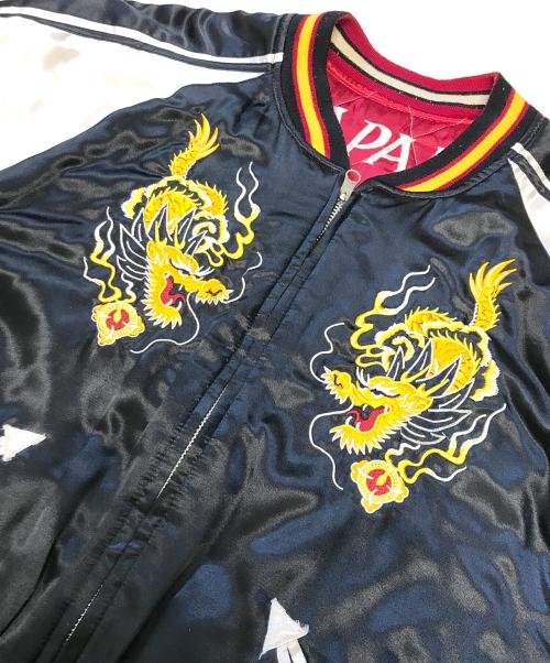 DRAGON FLY（ドラゴンフライ）DRAGON FLY (ドラゴンフライ) スカジャン ブラック×レッド サイズ:表記なしの古着・服飾アイテム