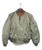 ALPHAアルファ）の古着「リバーシブルMA-1ジャケット」｜オレンジ×ベージュ