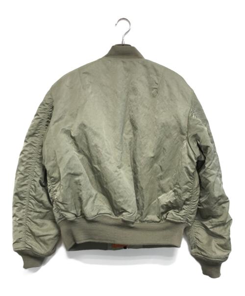 ALPHA（アルファ）ALPHA (アルファ) リバーシブルMA-1ジャケット オレンジ×ベージュ サイズ:Lの古着・服飾アイテム