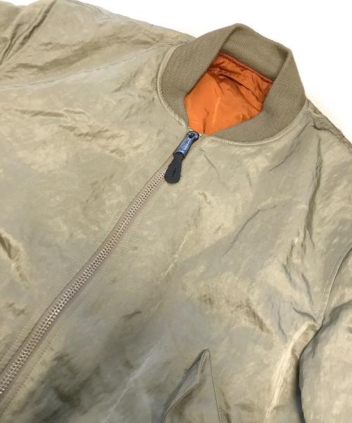 ALPHA（アルファ）ALPHA (アルファ) リバーシブルMA-1ジャケット オレンジ×ベージュ サイズ:Lの古着・服飾アイテム