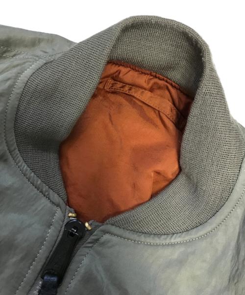ALPHA（アルファ）ALPHA (アルファ) リバーシブルMA-1ジャケット オレンジ×ベージュ サイズ:Lの古着・服飾アイテム