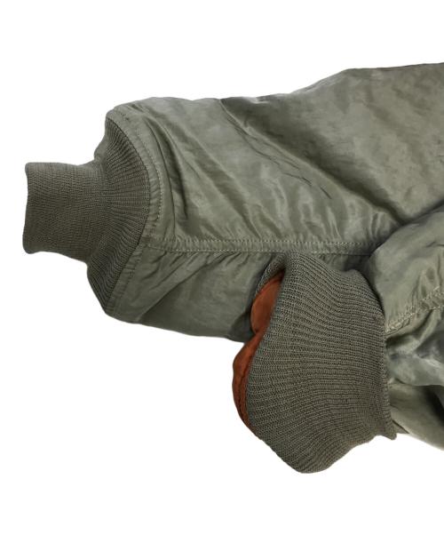 ALPHA（アルファ）ALPHA (アルファ) リバーシブルMA-1ジャケット オレンジ×ベージュ サイズ:Lの古着・服飾アイテム