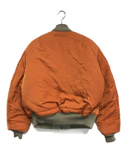 ALPHA（アルファ）ALPHA (アルファ) リバーシブルMA-1ジャケット オレンジ×ベージュ サイズ:Lの古着・服飾アイテム