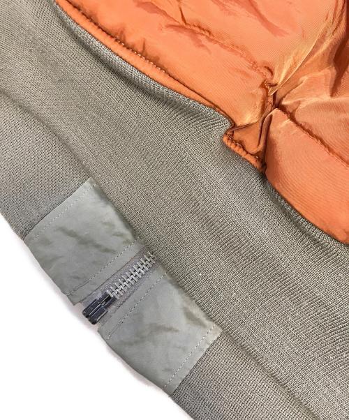 ALPHA（アルファ）ALPHA (アルファ) リバーシブルMA-1ジャケット オレンジ×ベージュ サイズ:Lの古着・服飾アイテム
