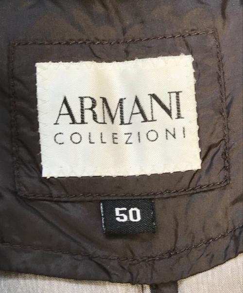 ARMANI COLLEZIONI（アルマーニ コレツィオーニ）ARMANI COLLEZIONI (アルマーニ コレツィオーニ) 中綿ジャケット ブラウン サイズ:SIZE 50の古着・服飾アイテム