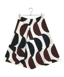 MARNI（マルニ）の古着「スカート」｜ホワイト×ブラウン×ネイビー