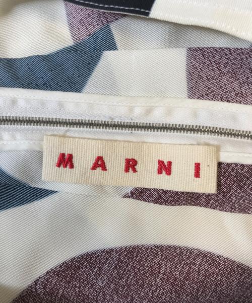 MARNI（マルニ）MARNI (マルニ) スカート ホワイト×ブラウン×ネイビー サイズ:38の古着・服飾アイテム