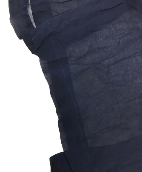 ROBE DE CHAMBRE COMME DES GARCONS（ローブドシャンブル コムデギャルソン）ROBE DE CHAMBRE COMME DES GARCONS (ローブドシャンブル コムデギャルソン) ベルベット使いレーヨンシフォンスカート ネイビー サイズ:表記なしの古着・服飾アイテム