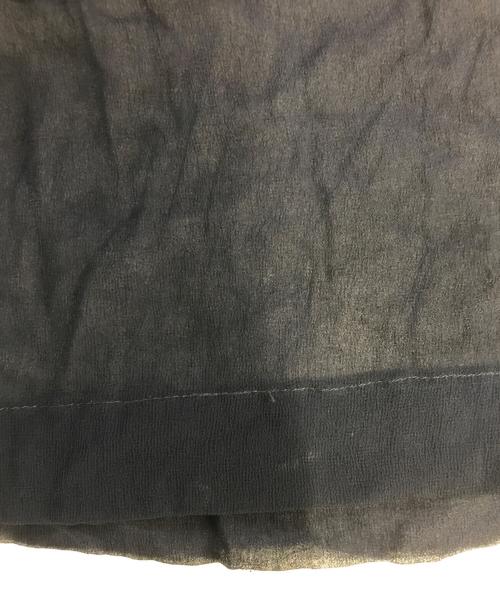 ROBE DE CHAMBRE COMME DES GARCONS（ローブドシャンブル コムデギャルソン）ROBE DE CHAMBRE COMME DES GARCONS (ローブドシャンブル コムデギャルソン) ベルベット使いレーヨンシフォンスカート ネイビー サイズ:表記なしの古着・服飾アイテム