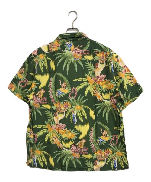 POLO RALPH LAUREN（ポロ・ラルフローレン）POLO RALPH LAUREN (ポロ・ラルフローレン) フラガール柄アロハシャツ グリーン サイズ:XLの古着・服飾アイテム