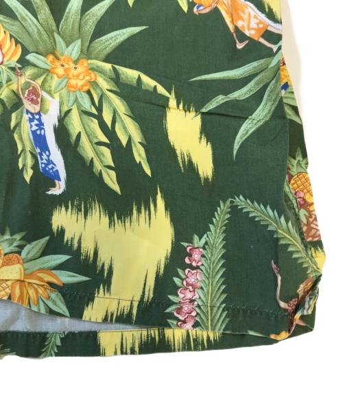 POLO RALPH LAUREN（ポロ・ラルフローレン）POLO RALPH LAUREN (ポロ・ラルフローレン) フラガール柄アロハシャツ グリーン サイズ:XLの古着・服飾アイテム