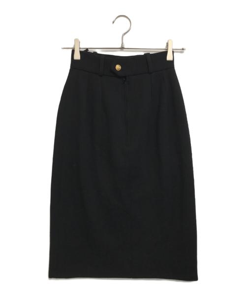 CHANEL BOUTIQUE（シャネル ブティック）CHANEL BOUTIQUE (シャネル ブティック) ウールスカート ブラック サイズ:34の古着・服飾アイテム
