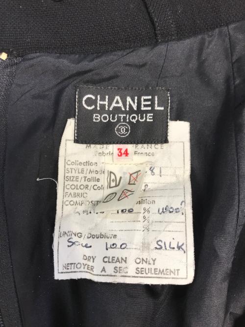 CHANEL BOUTIQUE（シャネル ブティック）CHANEL BOUTIQUE (シャネル ブティック) ウールスカート ブラック サイズ:34の古着・服飾アイテム