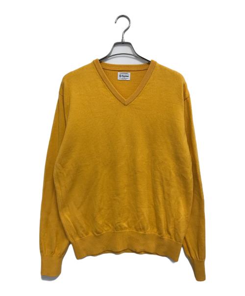 Yonetomi（ヨネトミ）Yonetomi (ヨネトミ) AMERICAN WOOL&COTTON KNIT PULLOVER イエロー サイズ:SIZE4の古着・服飾アイテム