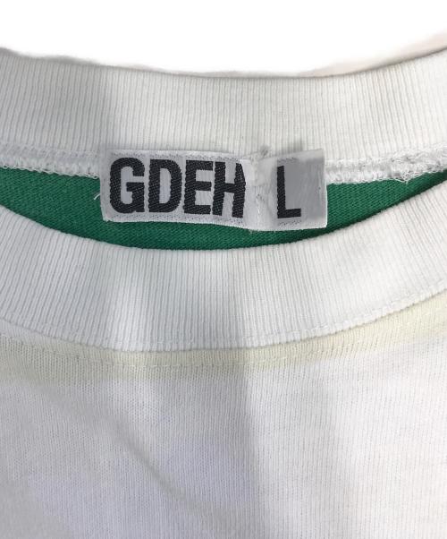 GOOD ENOUGH（グッドイナフ）GOOD ENOUGH (グッドイナフ) ボーダーカットソー ホワイト×グリーン サイズ:Lの古着・服飾アイテム