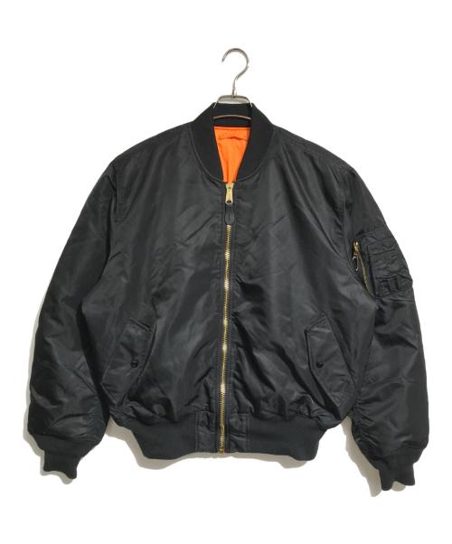 ALPHA（アルファ）ALPHA (アルファ) リバーシブルMA-1ジャケット ブラック サイズ:XLの古着・服飾アイテム