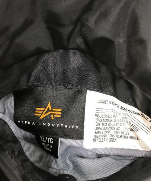 ALPHA（アルファ）ALPHA (アルファ) リバーシブルMA-1ジャケット ブラック サイズ:XLの古着・服飾アイテム