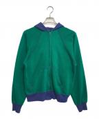 VINTAGEヴィンテージ）の古着「ツートンジップパーカー」｜グリーン