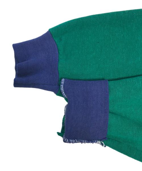 VINTAGE（ヴィンテージ）VINTAGE (ヴィンテージ) ツートンジップパーカー グリーン サイズ:表記なしの古着・服飾アイテム