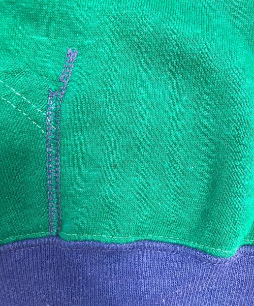 VINTAGE（ヴィンテージ）VINTAGE (ヴィンテージ) ツートンジップパーカー グリーン サイズ:表記なしの古着・服飾アイテム