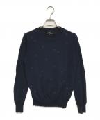 tricot COMME des GARCONSトリココムデギャルソン）の古着「フラワー刺繍ニット」｜ネイビー