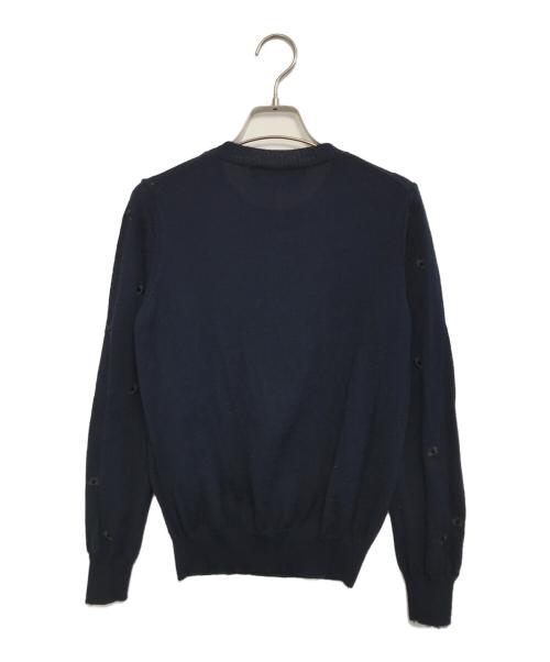 tricot COMME des GARCONS（トリココムデギャルソン）tricot COMME des GARCONS (トリココムデギャルソン) フラワー刺繍ニット ネイビー サイズ:Sの古着・服飾アイテム