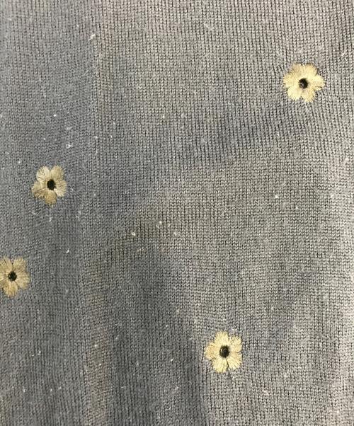 tricot COMME des GARCONS（トリココムデギャルソン）tricot COMME des GARCONS (トリココムデギャルソン) フラワー刺繍ニット ネイビー サイズ:Sの古着・服飾アイテム