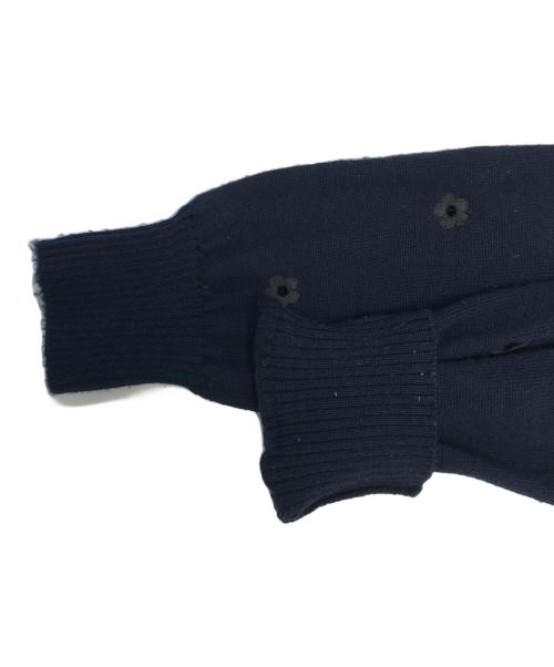 tricot COMME des GARCONS（トリココムデギャルソン）tricot COMME des GARCONS (トリココムデギャルソン) フラワー刺繍ニット ネイビー サイズ:Sの古着・服飾アイテム