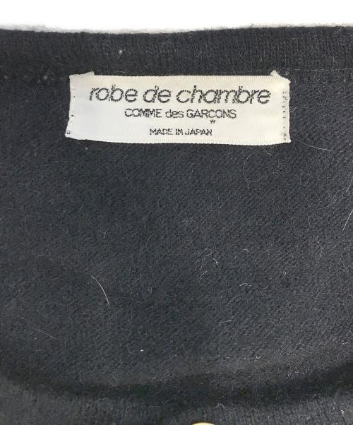 ROBE DE CHAMBRE COMME DES GARCONS（ローブドシャンブル コムデギャルソン）ROBE DE CHAMBRE COMME DES GARCONS (ローブドシャンブル コムデギャルソン) ニットカーディガン ブラック サイズ:表記なしの古着・服飾アイテム