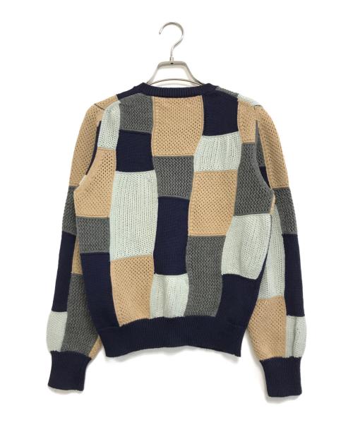 ROBE DE CHAMBRE COMME DES GARCONS（ローブドシャンブル コムデギャルソン）ROBE DE CHAMBRE COMME DES GARCONS (ローブドシャンブル コムデギャルソン) ブロックチェックニットカーディガン マルチカラー サイズ:表記なしの古着・服飾アイテム