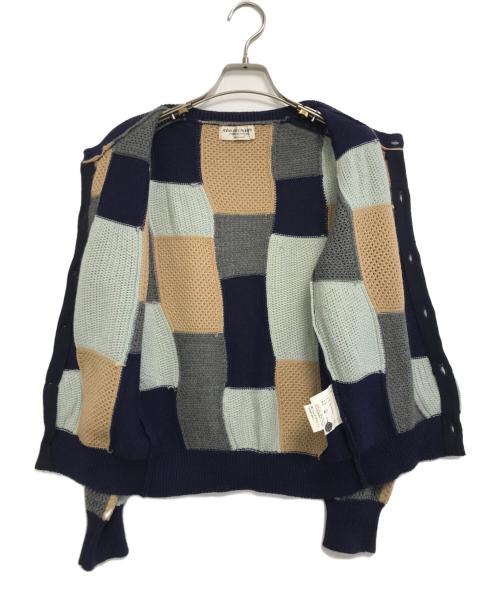 ROBE DE CHAMBRE COMME DES GARCONS（ローブドシャンブル コムデギャルソン）ROBE DE CHAMBRE COMME DES GARCONS (ローブドシャンブル コムデギャルソン) ブロックチェックニットカーディガン マルチカラー サイズ:表記なしの古着・服飾アイテム