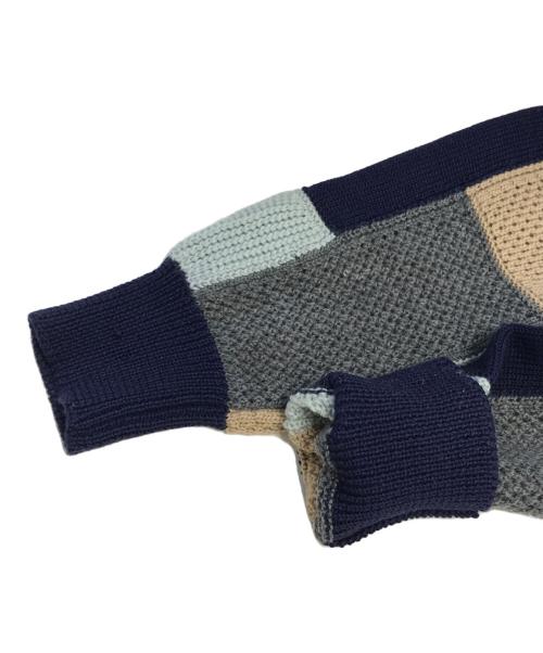 ROBE DE CHAMBRE COMME DES GARCONS（ローブドシャンブル コムデギャルソン）ROBE DE CHAMBRE COMME DES GARCONS (ローブドシャンブル コムデギャルソン) ブロックチェックニットカーディガン マルチカラー サイズ:表記なしの古着・服飾アイテム