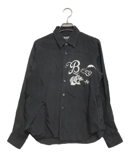BLACK COMME des GARCONS（ブラックコムデギャルソン）BLACK COMME des GARCONS (ブラックコムデギャルソン) スーベニアシャツ ブラック サイズ:XSの古着・服飾アイテム