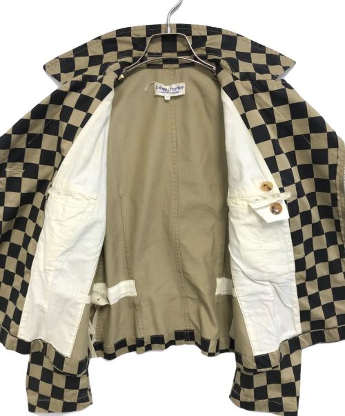 ROBE DE CHAMBRE COMME DES GARCONS（ローブドシャンブル コムデギャルソン）ROBE DE CHAMBRE COMME DES GARCONS (ローブドシャンブル コムデギャルソン) チェックライダースジャケット ブラウン サイズ:Mの古着・服飾アイテム