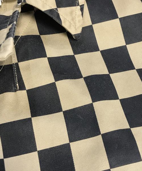 ROBE DE CHAMBRE COMME DES GARCONS（ローブドシャンブル コムデギャルソン）ROBE DE CHAMBRE COMME DES GARCONS (ローブドシャンブル コムデギャルソン) チェックライダースジャケット ブラウン サイズ:Mの古着・服飾アイテム