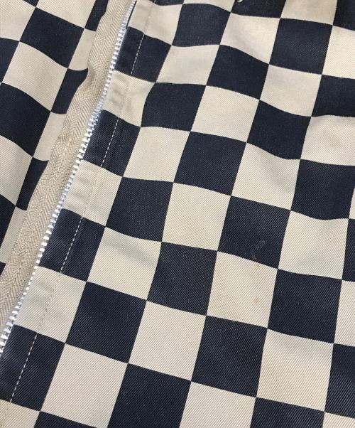 ROBE DE CHAMBRE COMME DES GARCONS（ローブドシャンブル コムデギャルソン）ROBE DE CHAMBRE COMME DES GARCONS (ローブドシャンブル コムデギャルソン) チェックライダースジャケット ブラウン サイズ:Mの古着・服飾アイテム