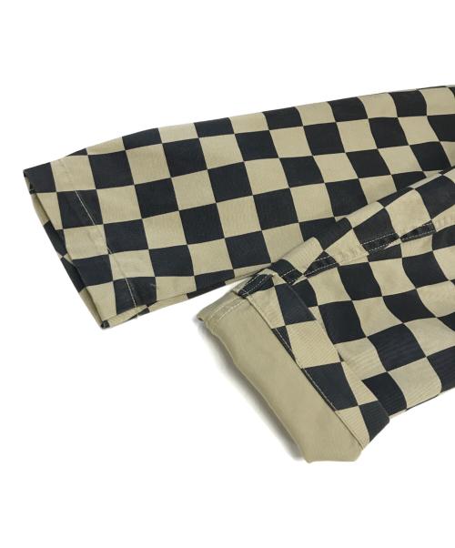 ROBE DE CHAMBRE COMME DES GARCONS（ローブドシャンブル コムデギャルソン）ROBE DE CHAMBRE COMME DES GARCONS (ローブドシャンブル コムデギャルソン) チェックライダースジャケット ブラウン サイズ:Mの古着・服飾アイテム