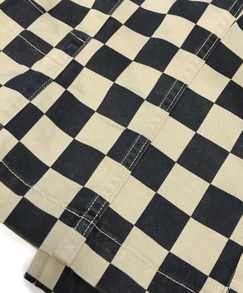 ROBE DE CHAMBRE COMME DES GARCONS（ローブドシャンブル コムデギャルソン）ROBE DE CHAMBRE COMME DES GARCONS (ローブドシャンブル コムデギャルソン) チェックライダースジャケット ブラウン サイズ:Mの古着・服飾アイテム