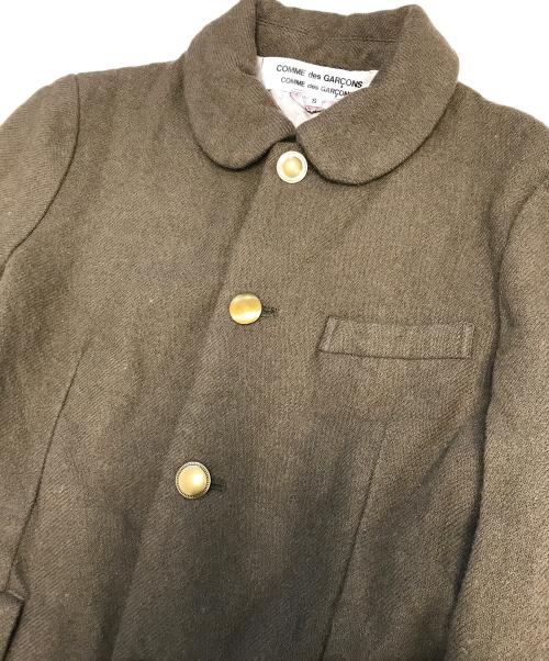 COMME des GARCONS COMME des GARCONS（コムデギャルソン コムデギャルソン）COMME des GARCONS COMME des GARCONS (コムデギャルソン コムデギャルソン) 丸襟ウールジャケット オリーブ サイズ:Ｓの古着・服飾アイテム