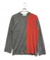 COMME des GARCONS SHIRT（コムデギャルソンシャツ）の古着「バイカラーニット」｜グレー×レッド