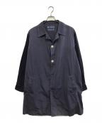 COMME des GARCONS SHIRTコムデギャルソンシャツ）の古着「製品染め異素材切替コート」｜ネイビー