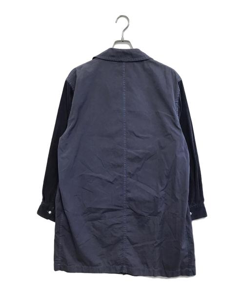 COMME des GARCONS SHIRT（コムデギャルソンシャツ）COMME des GARCONS SHIRT (コムデギャルソンシャツ) 製品染め異素材切替コート ネイビー サイズ:Mの古着・服飾アイテム